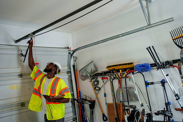 Professional Garage Door Panel Replacement technician working in Milaca, MN